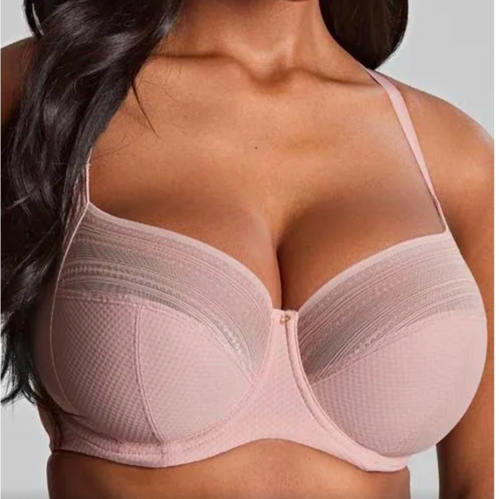 Panache Serene Underwired Full Cup Bra 34FF UK light pink vintage